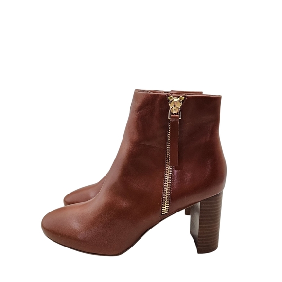 Jeffrey Campbell Women's Prianka Zippered Heeled Bootie Cognac Sz 11 - Picture 1 of 10